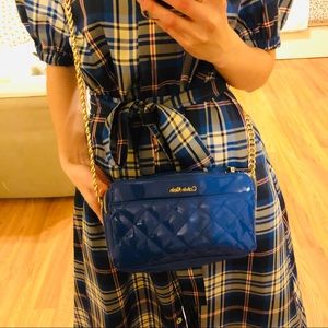 CALVIN KLEIN quilted leather convertible crossbody